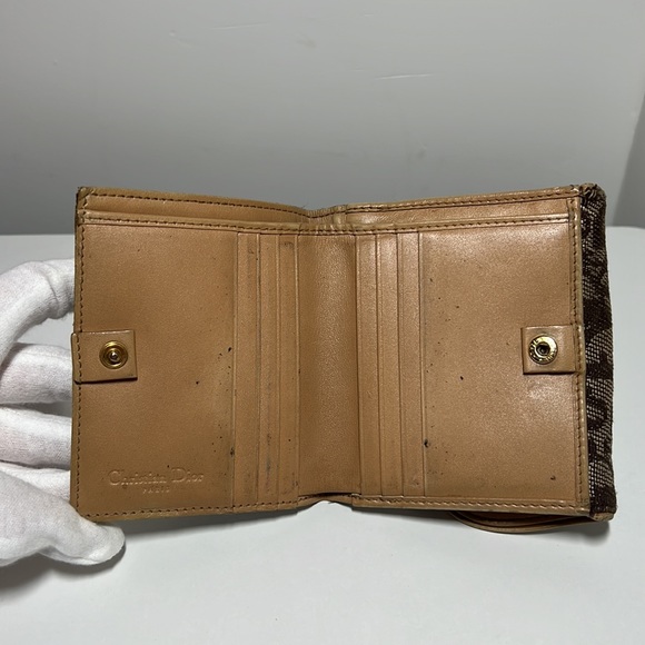 Christian Dior Trotter Saddle Canvas Leather Bifold Wallet - Picture 9 of 17